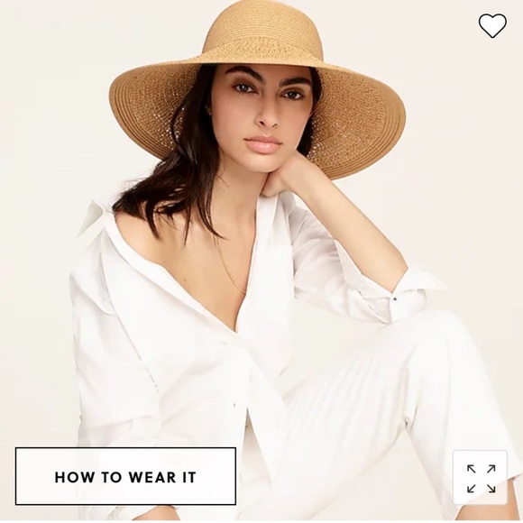 JCrew textured summer straw hat